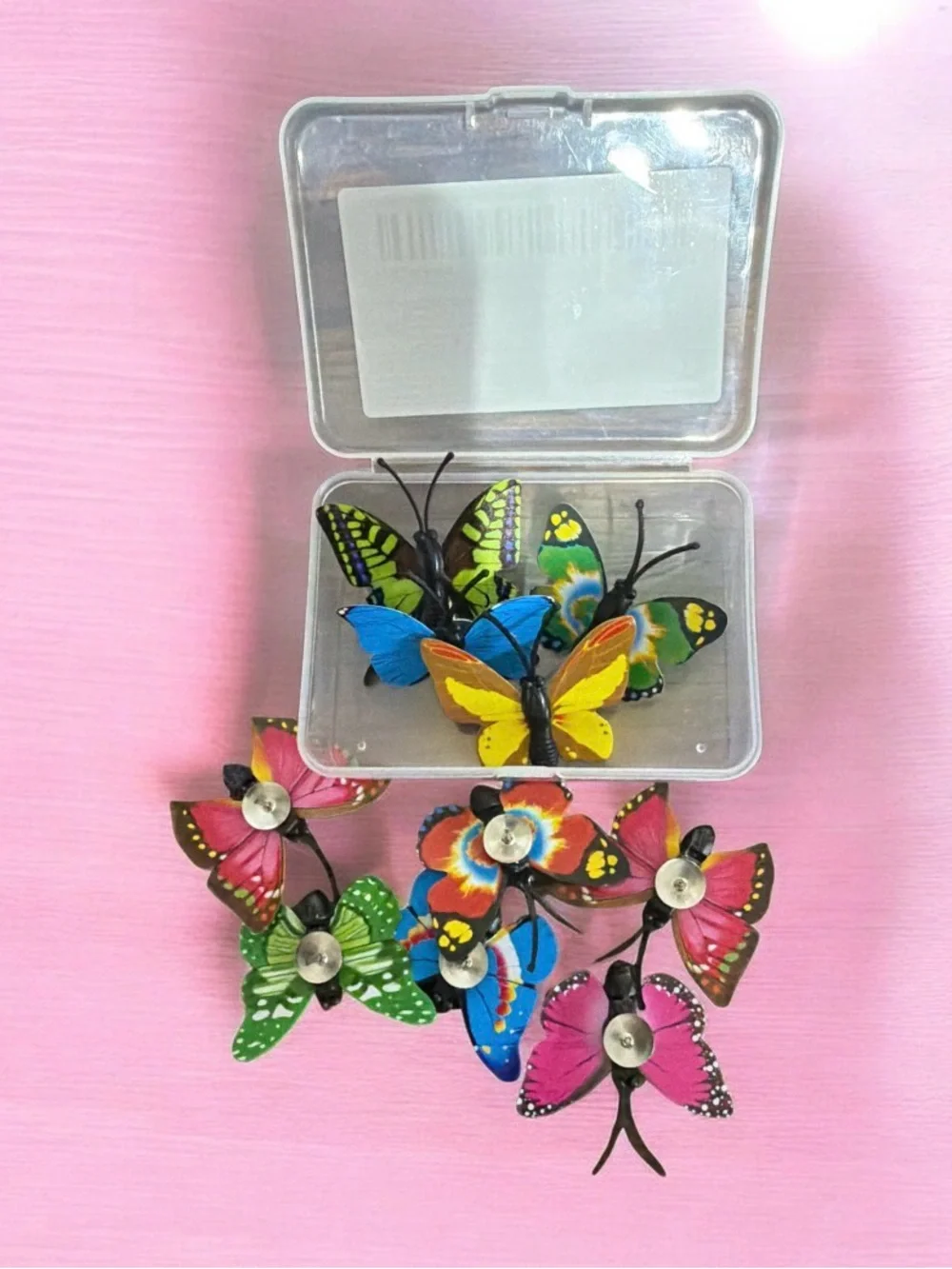 Colorful Decorative Butterfly Thumb Tacs 10 Piece - Multi-Color Set